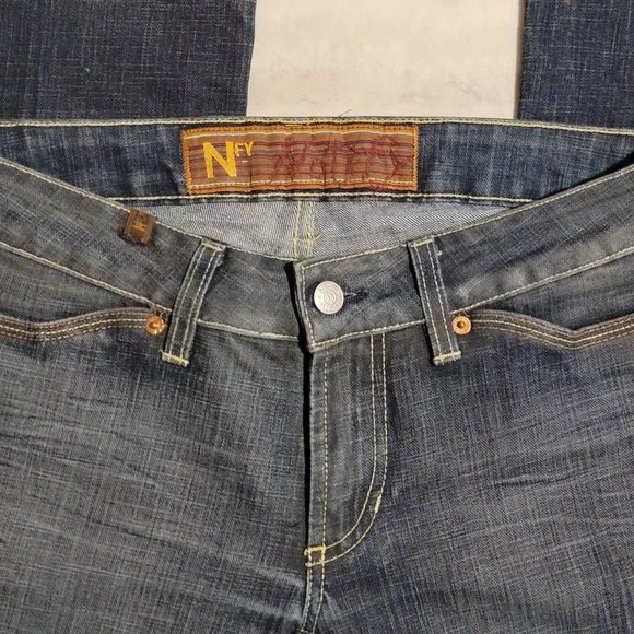 Notify Womens Blue Dark Wash Boot Cut Jeans 28 x 42 - Picture 3 of 11